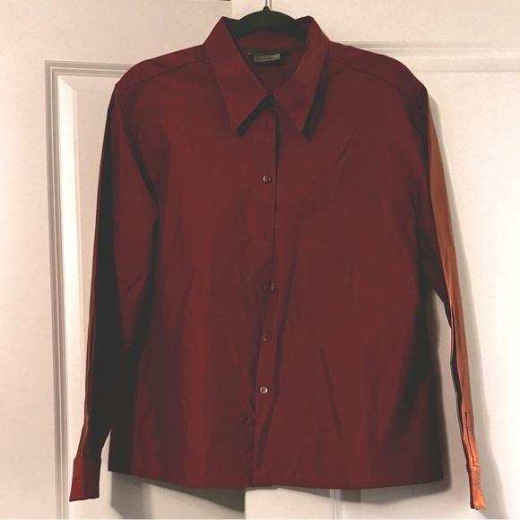 Jaeger silk button down with glossy look - Picture 1 of 5